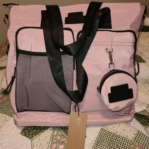 Steve Madden BTeagan Tote (Gym), NWT! BLUSH PINK AND BLACK